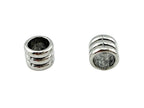 5.5x6mm Large Hole Barrell Spacer Rhodium