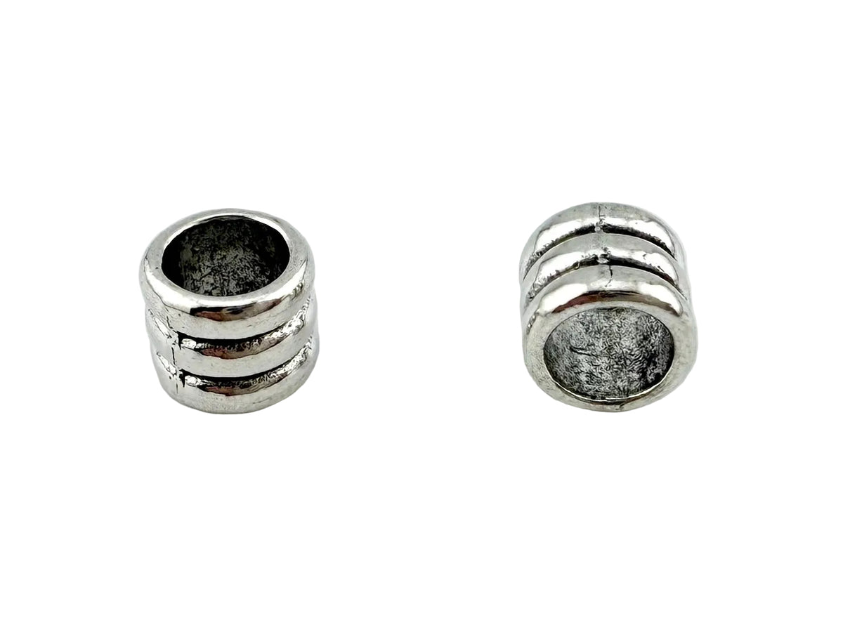 5.5x6mm Large Hole Barrell Spacer Rhodium