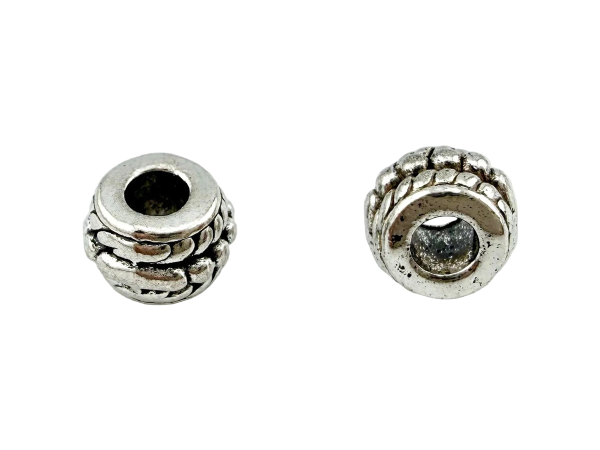 6x8mm Spacer Bead Rhodium