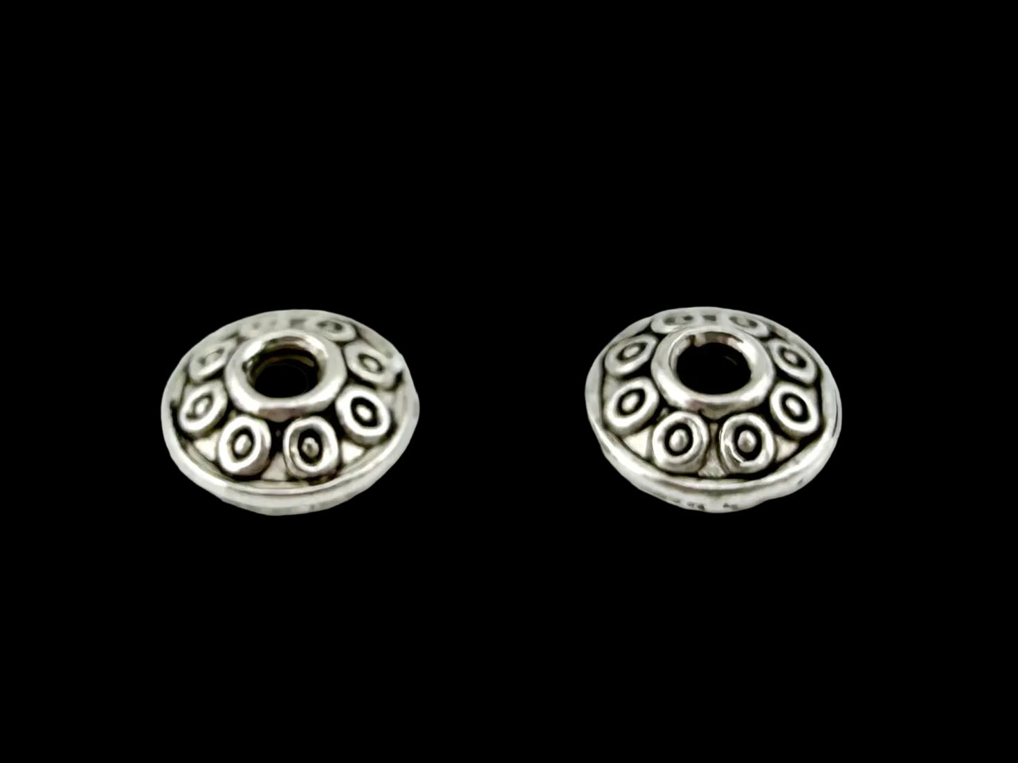 2.5x7mm Tibetian Style Spacer Bead Rhodium