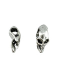 7.5x16.5mm Large Hole Skull Bead Rhodium