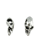 7.5x16.5mm Large Hole Skull Bead Rhodium