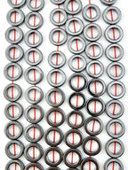 3x10mm Hematite Round Frame Beads