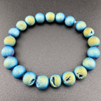 Blue Green Druzy Beads Available in 6mm, 8mm Sizes
