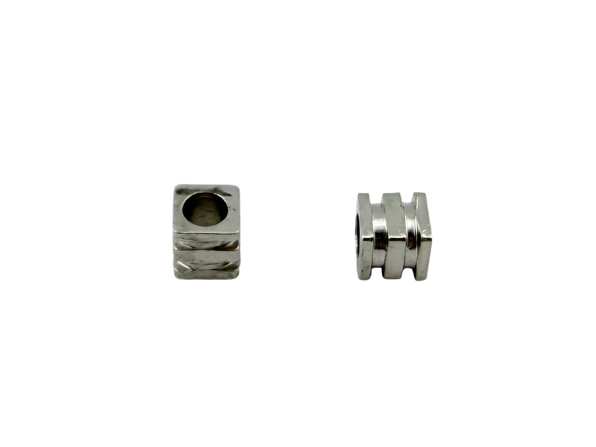 2.5mm Cube Spacer Rhodium