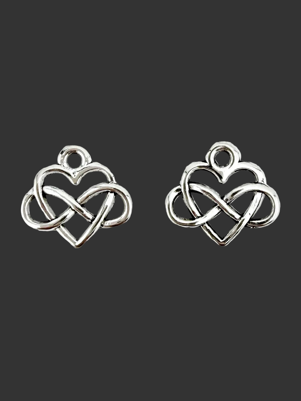 14mm Infinite Love Charm Rhodium