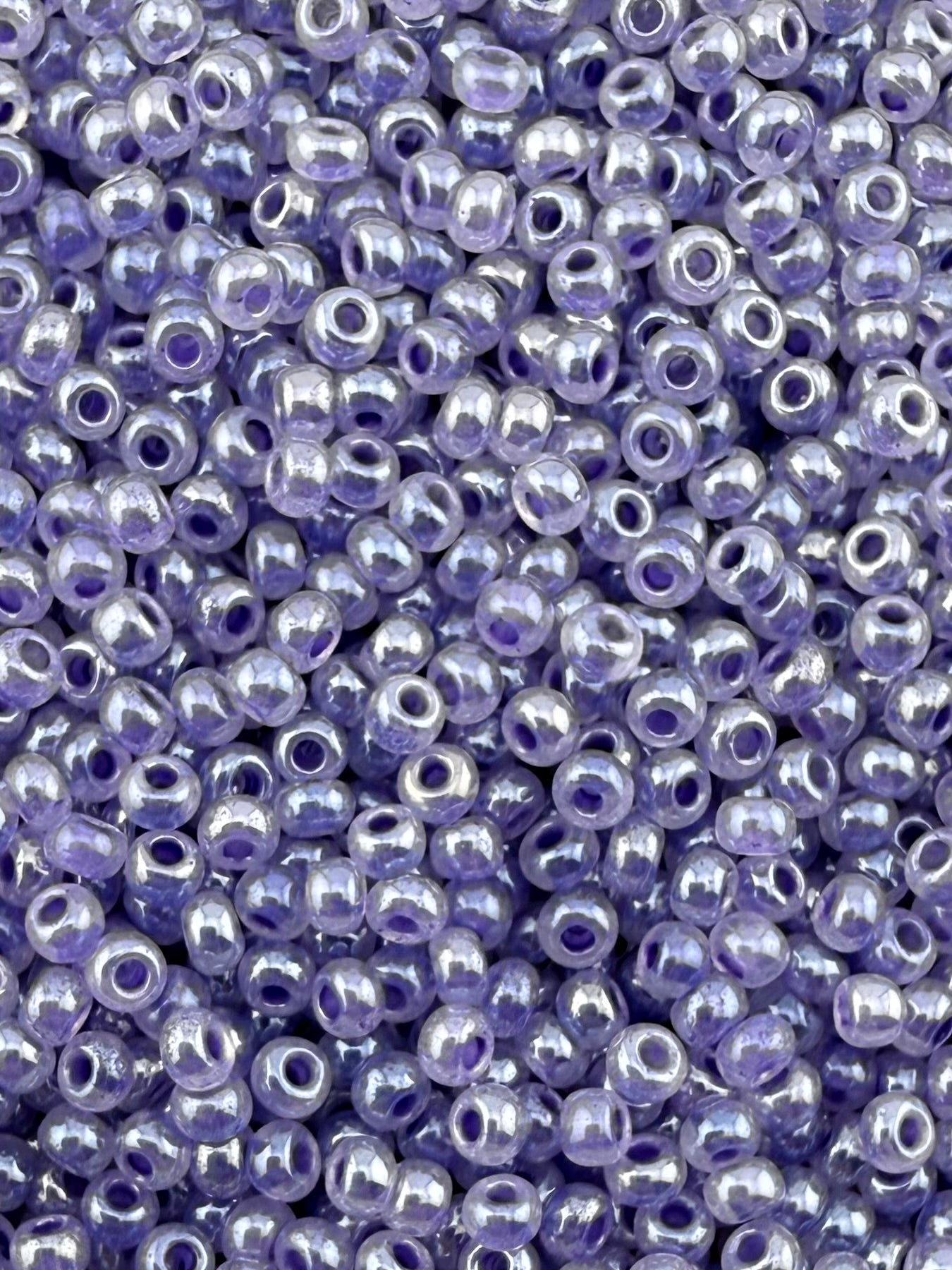 Mino Seed Beads 11/0 Crystal Luster Purple Color Lined