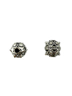 10mm Fancy Spacer Bead Rhodium