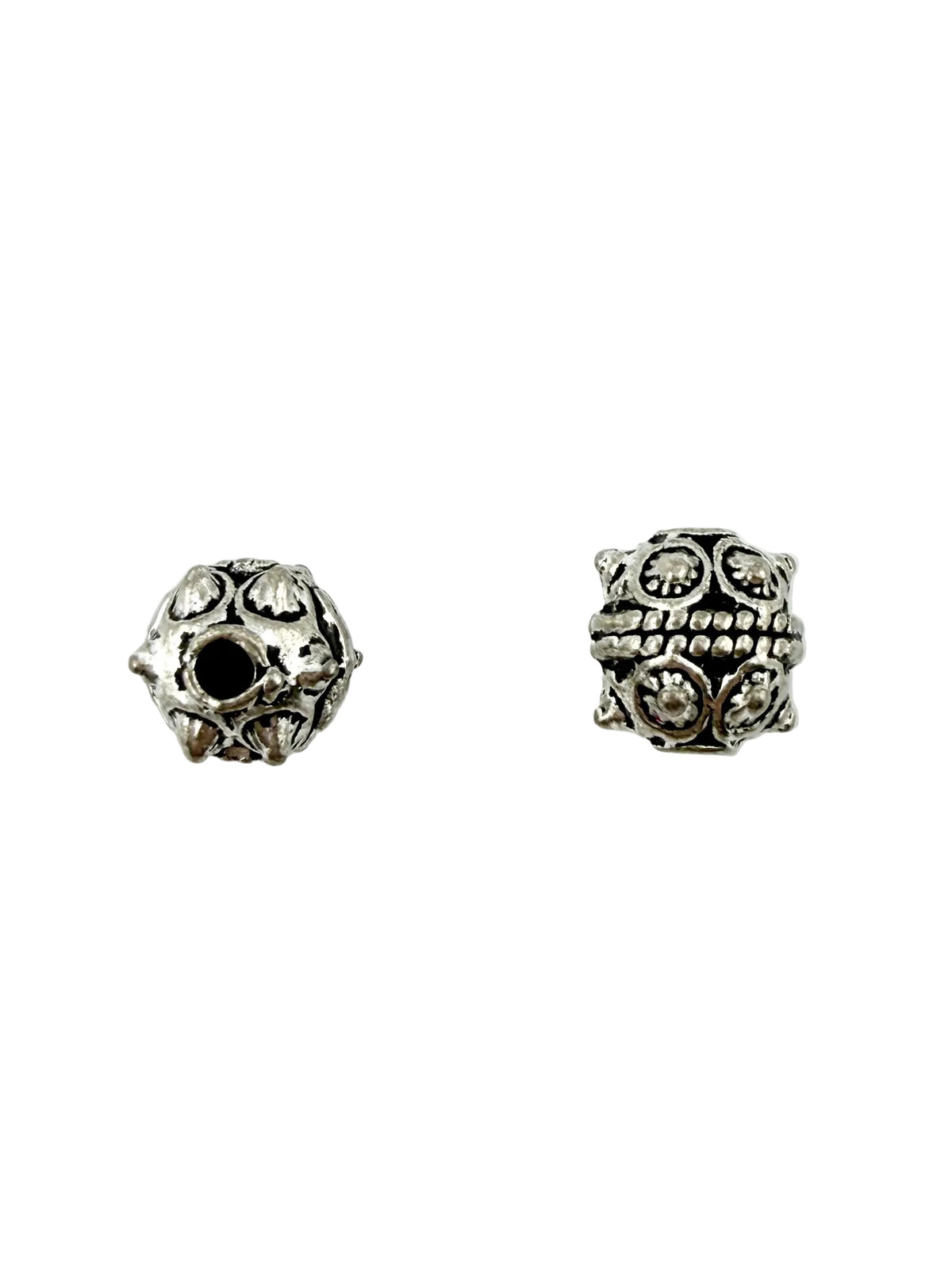 10mm Fancy Spacer Bead Rhodium