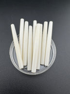 Ivory Buffalo Bone Pipe, Thin,  0.5–2.5inch Carved Bone Pieces for Jewelry & Crafts