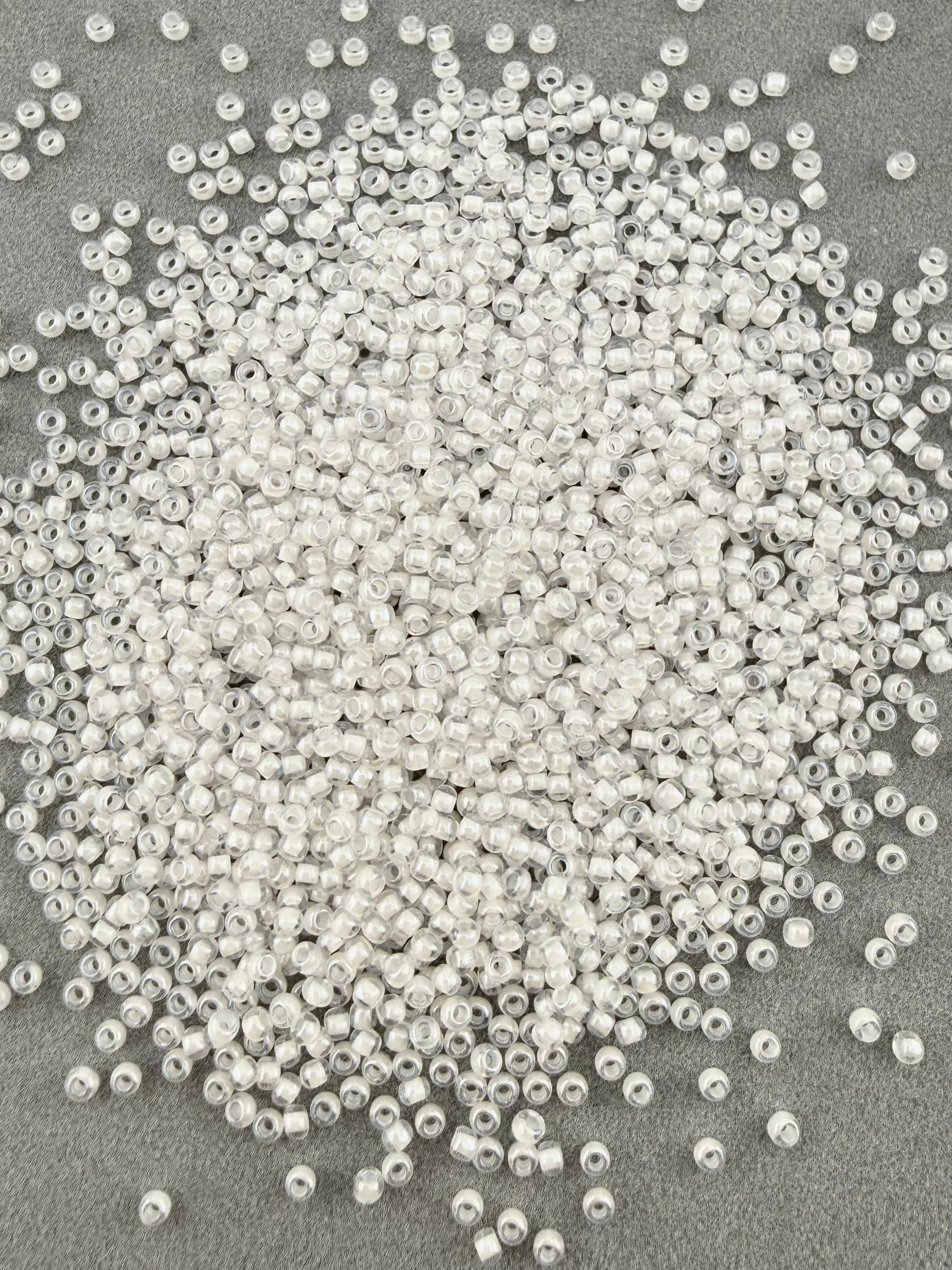 Mino Seed Beads 11/0 Crystal White Color Lined