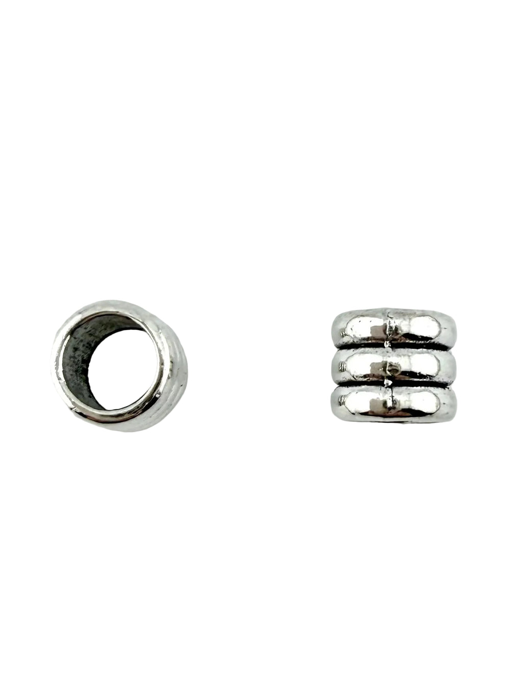 5.5x6mm Large Hole Barrell Spacer Rhodium