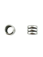5.5x6mm Large Hole Barrell Spacer Rhodium