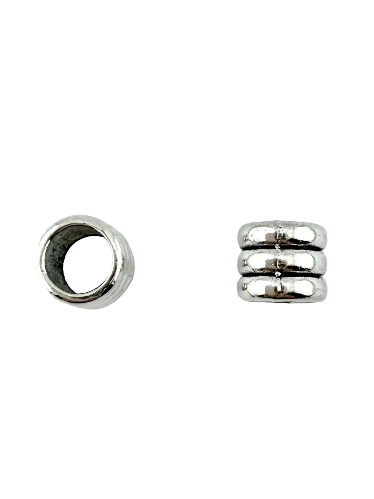 5.5x6mm Large Hole Barrell Spacer Rhodium