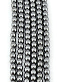 4mm Round Hematite Beads Gunmetal