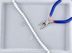 8mm Round Hematite Matte Coat White