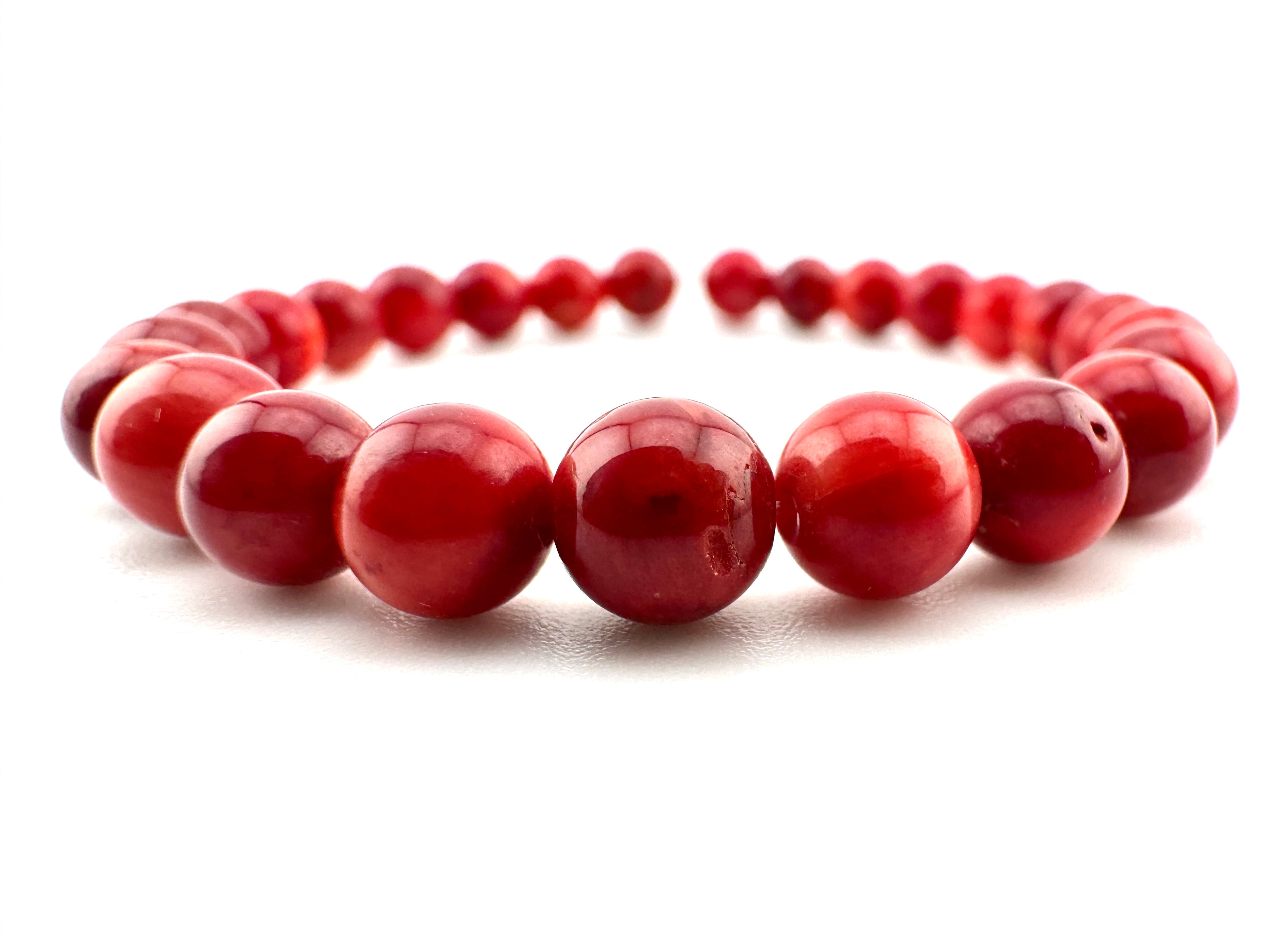 Red Bamboo Coral Beads Available in 6mm, 8mm Sizes