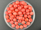 Dyed Pink Coral Bamboo Beads Available in 6mm, 8mm Sizes