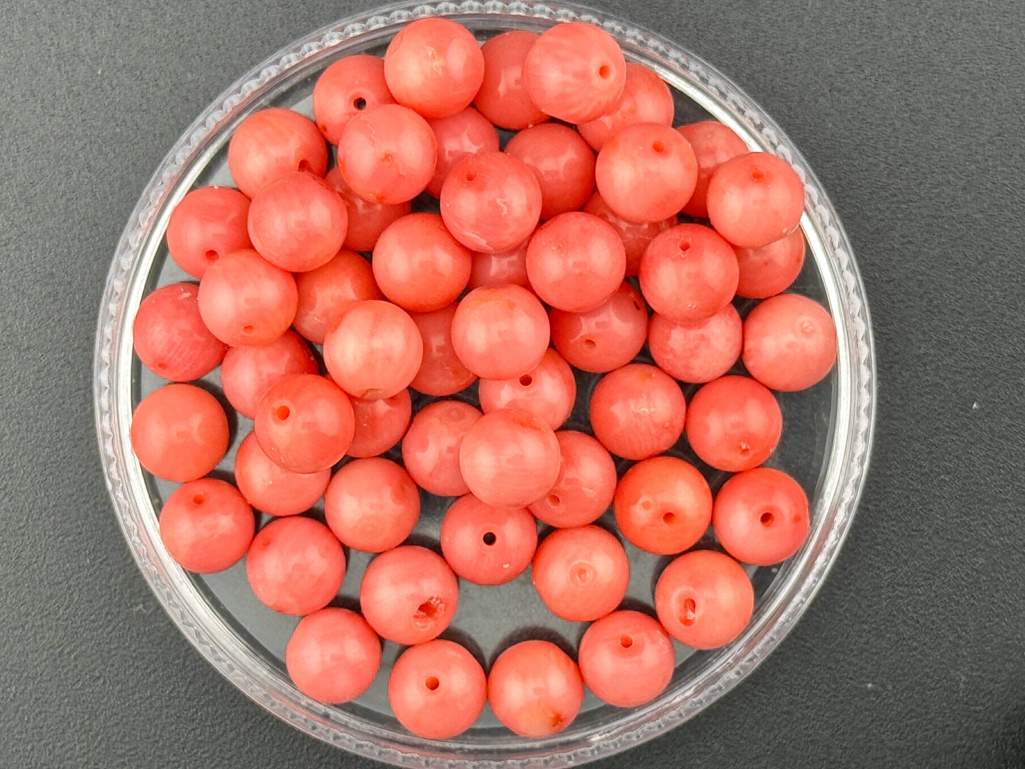 Dyed Pink Coral Bamboo Beads Available in 6mm, 8mm Sizes