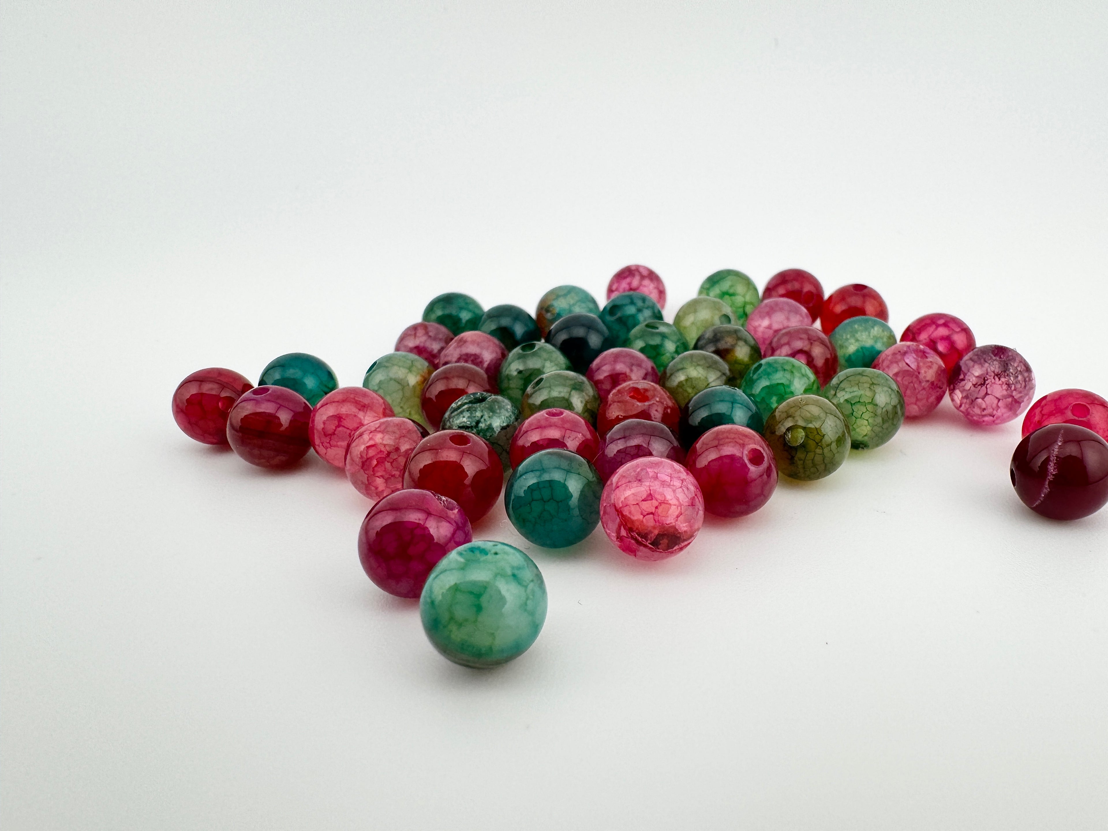 Dyed Dragon Vein Agate Beads Available in 6mm, 10mm Sizes