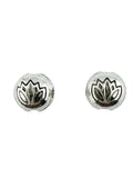 7.5x5mm Lotus Bead Spacer Rhodium