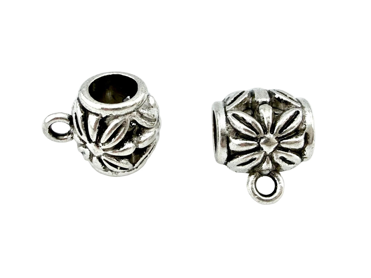10.5x9mm Spacer Barrell Hanger Rhodium