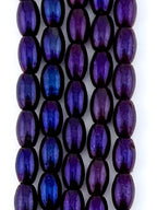 4x6mm Hematite Rice Beads Metallic Purple Gold