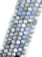 Blue Lace Agate Beads Available in 6mm, 8mm Sizes