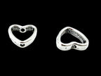 10x12mm Heart Frame Spacer Bead Rhodium