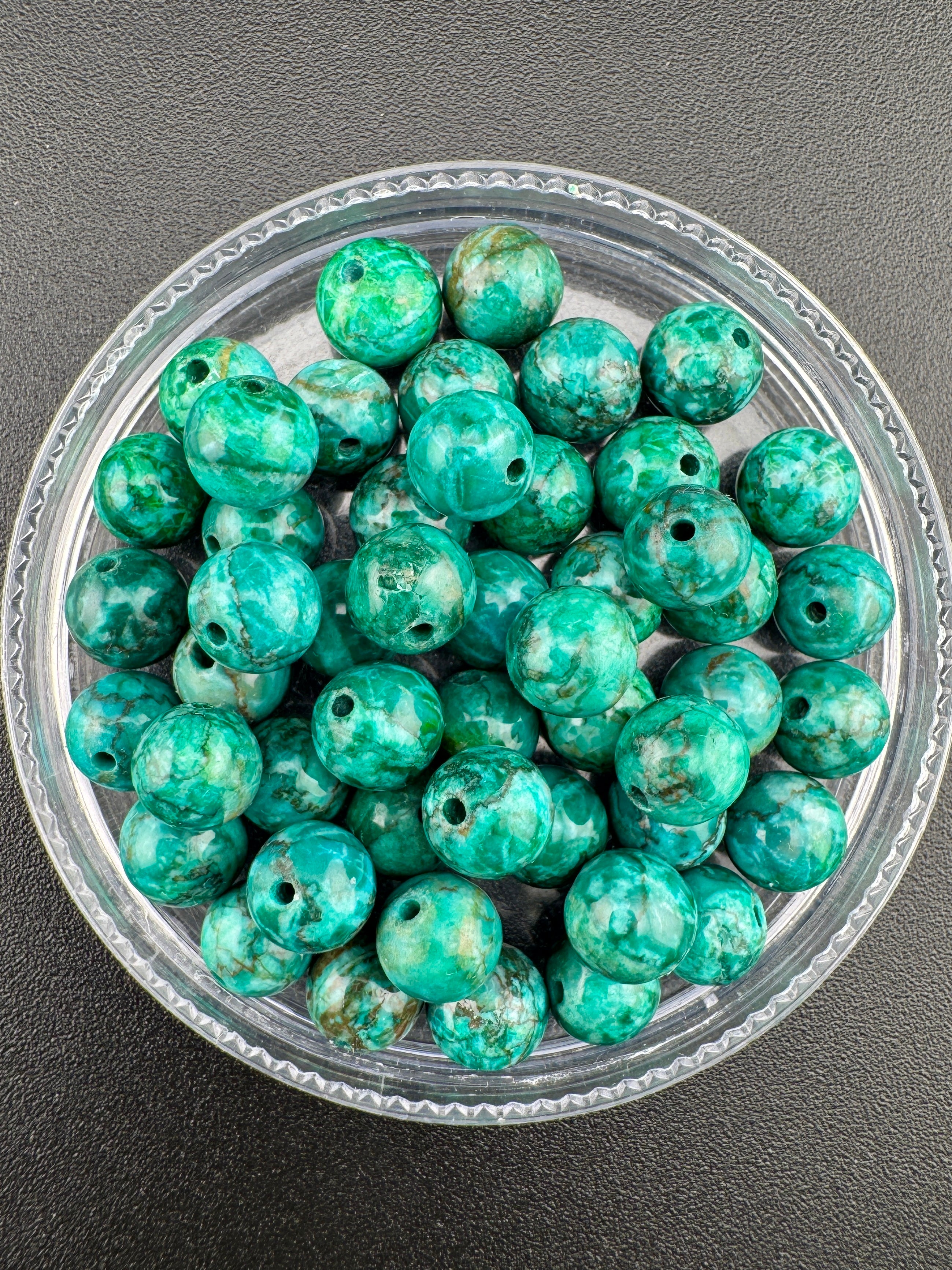 Dyed Green African Howlite Available in 6mm, 8mm, 10mm, 12mm Sizes