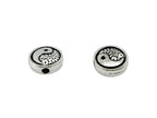 8x4mm Ying & Yang Spacer Bead Rhodium