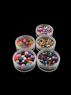 Clear Round Bead Storage Containers – 5 Pieces
