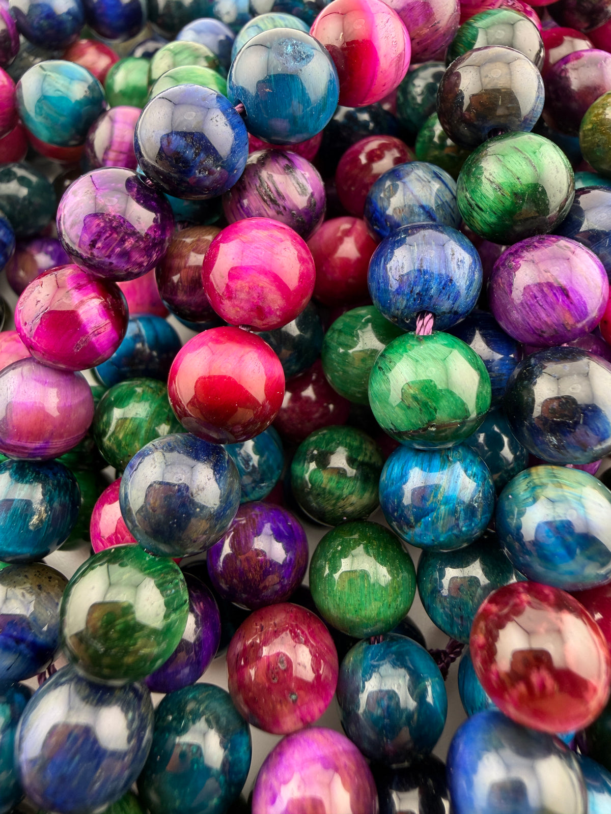 Multi color Tiger Eye Beads Available in 8mm Sizes