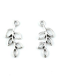 25mm Leafe on Vine Charm Rhodium