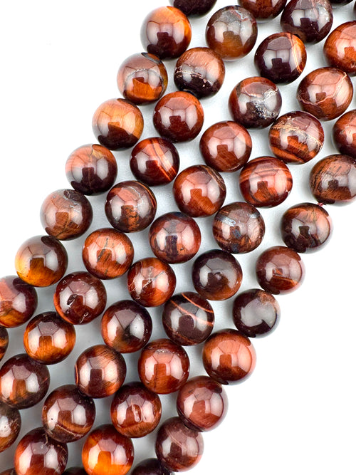 Red Tiger Eye Beads Available in 6mm, 8mm, 10mm, 12mm, 14mm Sizes