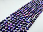 Purple Galaxy Tigers Eye Beads Available in 8mm Sizes