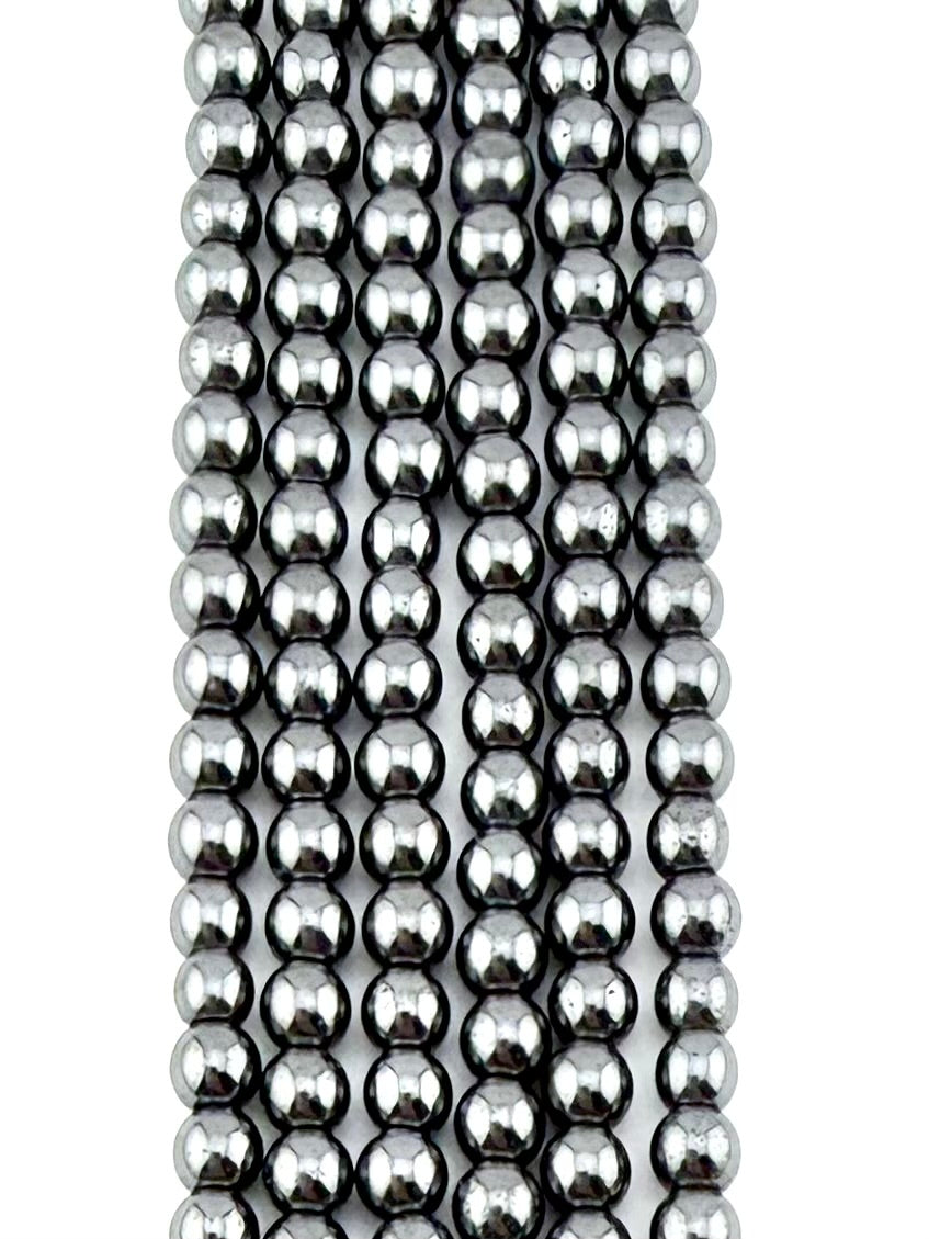 3mm Round Hematite  Beads Gunmetal
