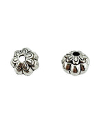 6x7mm Flower Spacer Bead Rhodium
