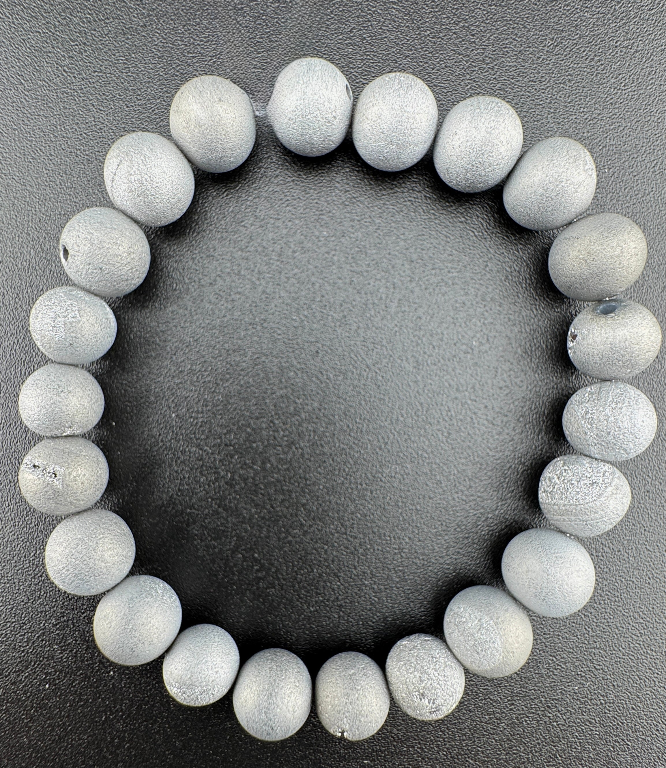 Silver Druzy Beads Available in 6mm, 8mm Sizes