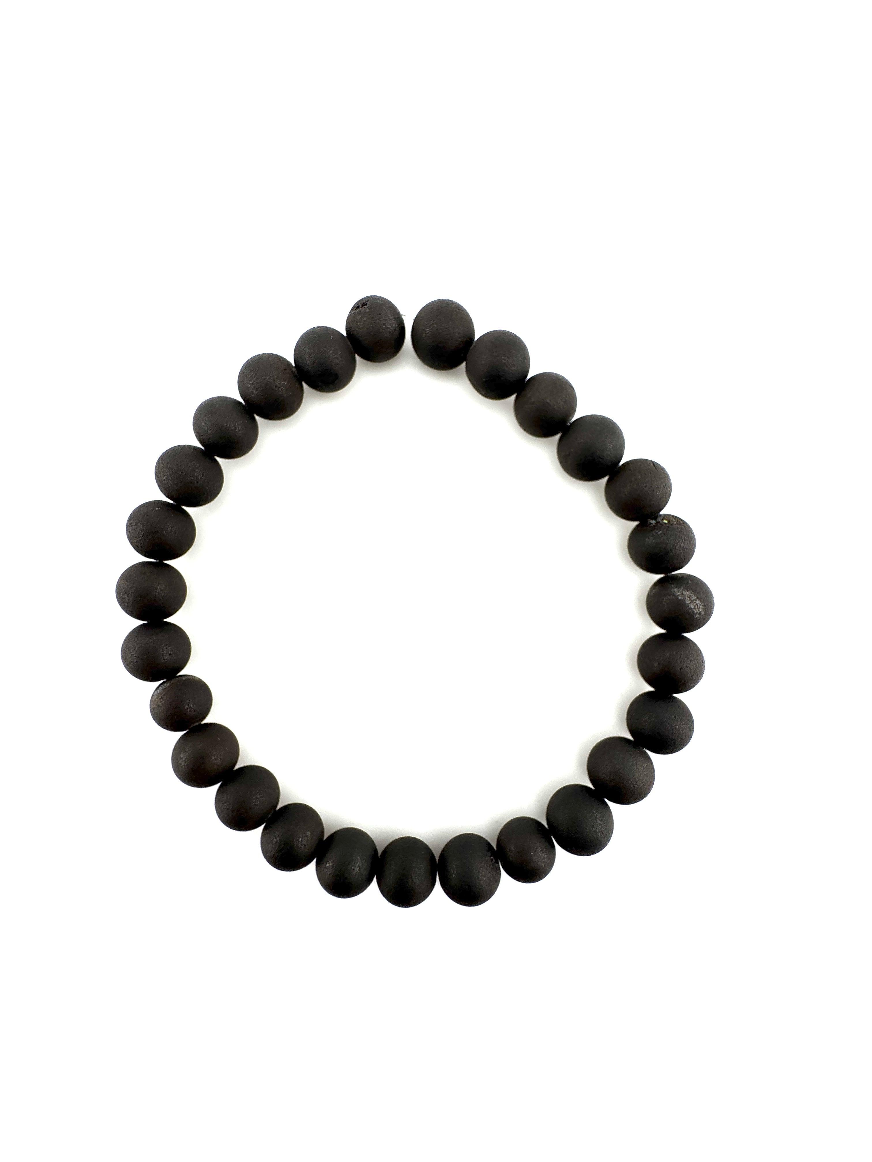 Black Druzy Beads Available in 6mm, 8mm Sizes