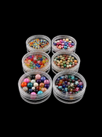 Clear Round Bead Storage Containers – 6 Pieces