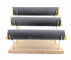 Velvet 3-Tier Bracelet Display Stand Gray