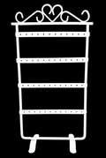 White Metal Earring Display Rack