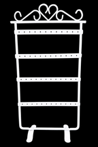 White Metal Earring Display Rack