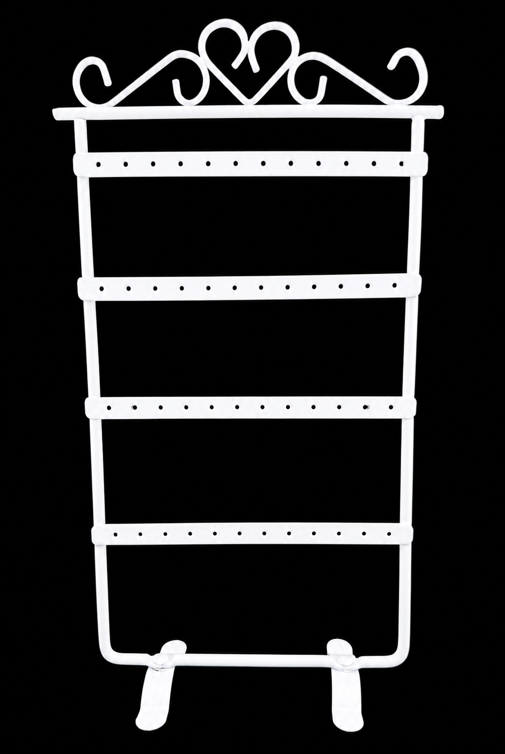 White Metal Earring Display Rack