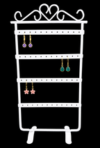 White Metal Earring Display Rack
