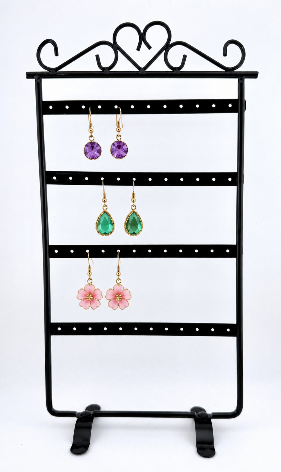 Black Metal Earring Display Rack