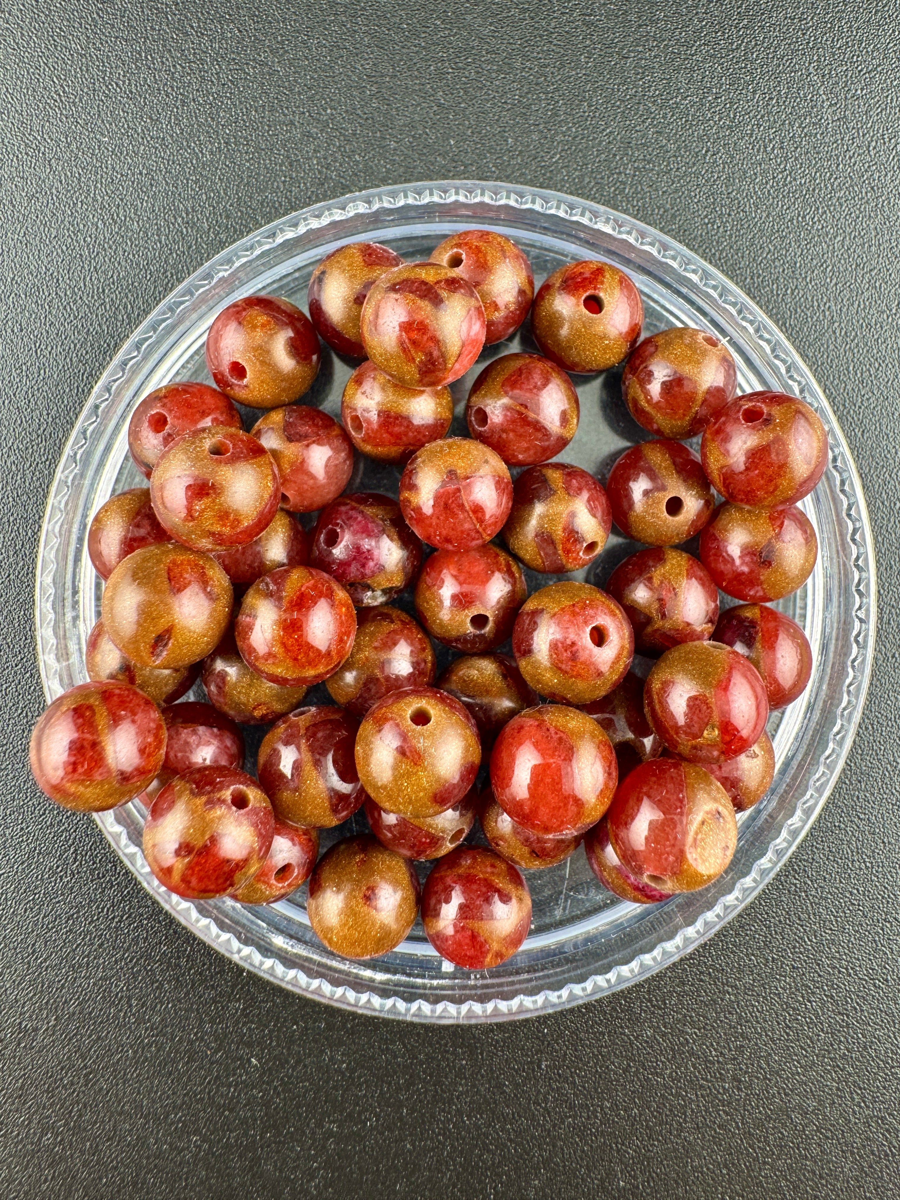 Suspended Copper Red Beads Available in 6mm, 8mm Sizes