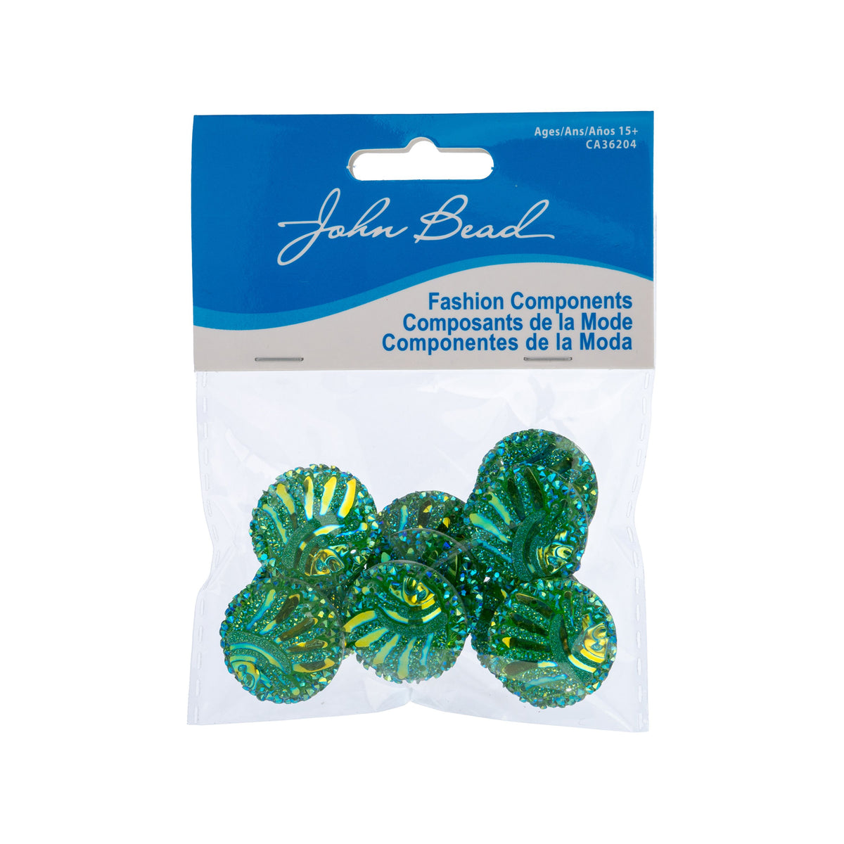 Resin Sew-on Head Cub Sparkle Stone 10pcs Round 25mm Green AB