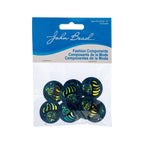 Resin Sew-on Bear Paw Sparkle Stone 10pcs Round 25mm Black AB